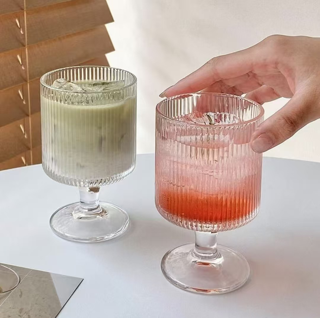 Yujing InS-style straight juice cups, household transparent tall glass cups, sparkling water cups, cocktail drink cups Specification image