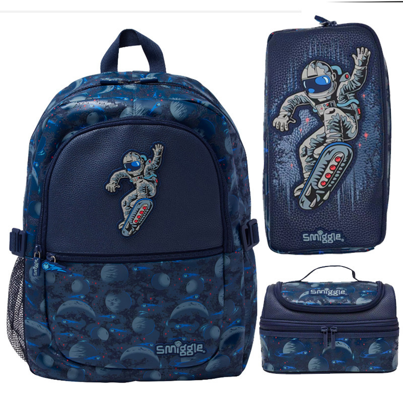 Australian smiggle schoolbag, children's large-capacity backpack, cartoon backpack for primary and secondary school students, outdoor leisure backpack