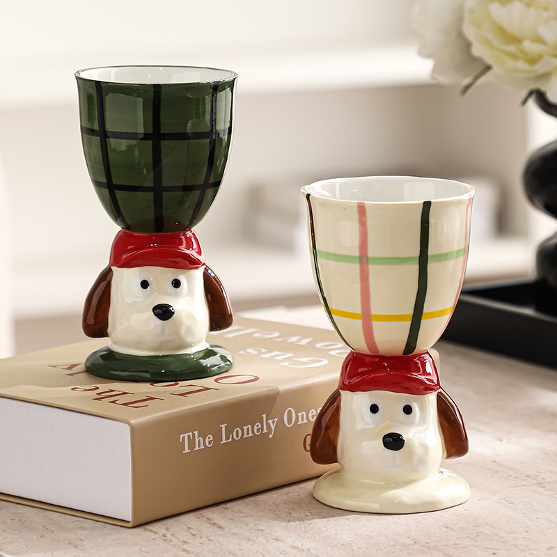 Retro ceramic highball cups, French ice cream cups, ins pudding dessert bowls, household highball candle cups, candle holders details Picture