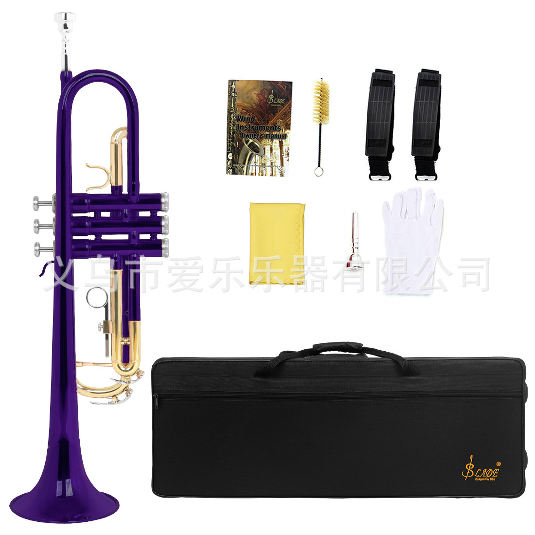 المجموعة الأولى من البوق الأرجواني (Burple Purple)، وهي عبارة عن مجموعة ذهبية من ثلاثة أحرف من أجل تعليم الأطفال والكبار في تحويل الآلات الموسيقية من طراز BP Item Picture