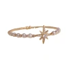European and American cross-border retro micro-inlaid zircon octagonal pearl bracelet, exquisite, light luxury, versatile, adjustable opening jewelry Item Picture