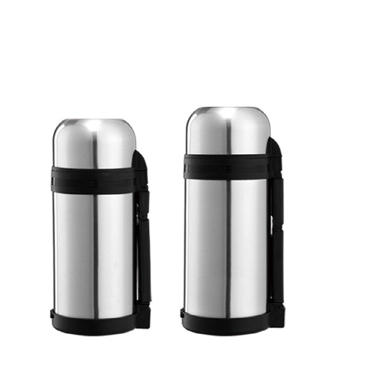 不锈钢保温壶户外便携运动双层水壶家用简约创意礼品印刷保温壶白底实物图