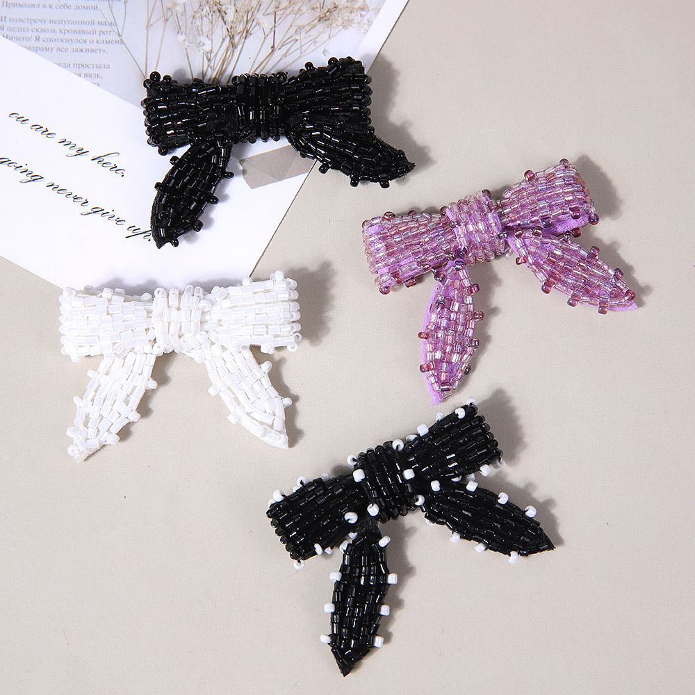 Handmade beaded bows, DIY clothing accessories, hair ornaments, earrings, hats, chest ornaments, accessories, versatile decorative materials details Picture