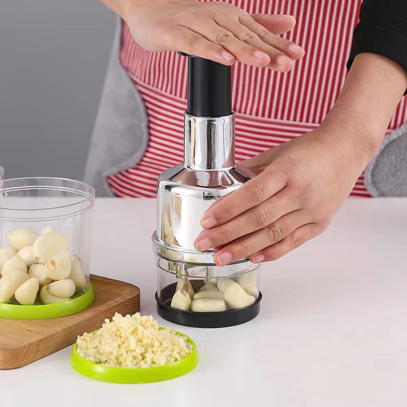 304 stainless steel patting knife garlic paste magic tool, manual garlic crushing and mashing machine for cutting scallions, ginger and garlic, kitchenware garlic mashing machine Specification image
