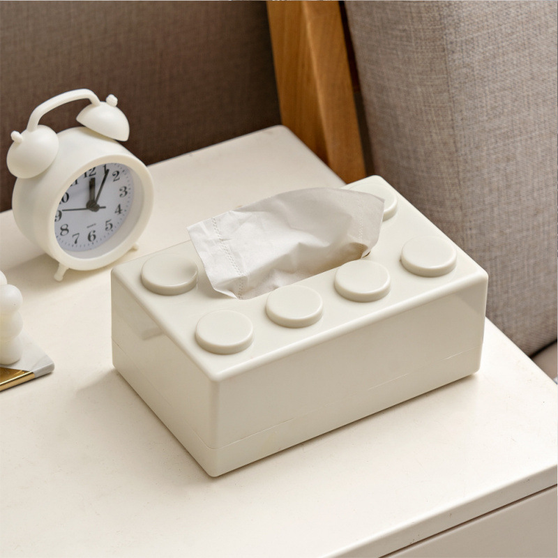 Bruco Little Building Block car, children's cartoon tissue box, solid wood educational building block design details Picture