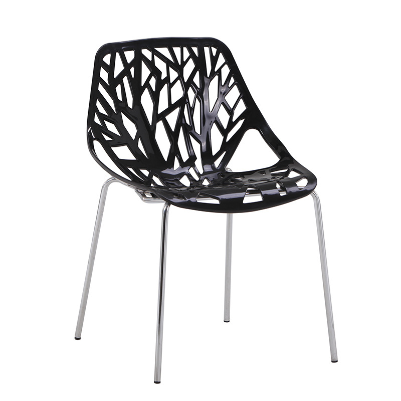 Starry Sky Simple and fashionable plastic backrest chair, casual outdoor PP eco-friendly thickened plastic chair, fast food stall hollowed-out chair Application Scenario