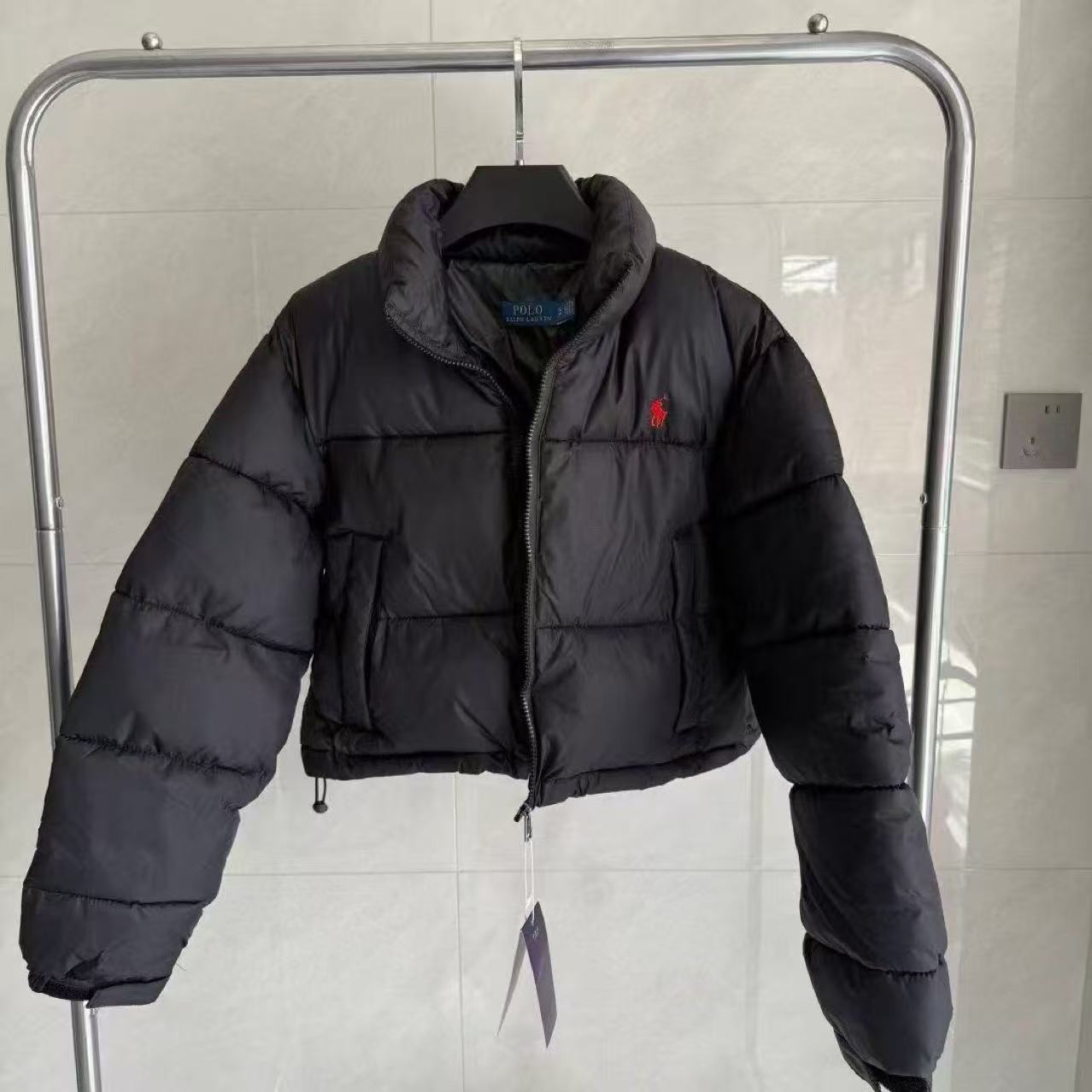 Cross-border foreign trade Little Red Horse high-waisted cotton-padded jacket, short, fluffy, thick and warm winter women's coat, thick cotton-padded jacket Specification image