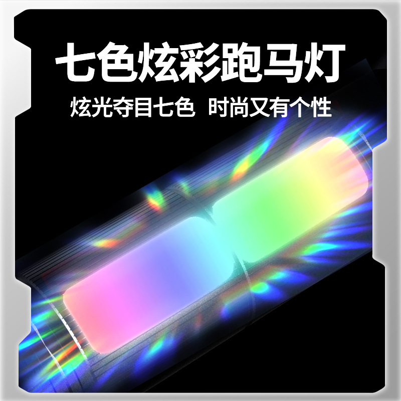 Customized Cross-border 2025 new products: Seven-color dazzling running lights, high-intensity flashlights, four-color laser light beads, and digital electronic displays details Picture