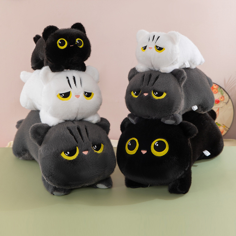 新款趴款猫咪抱枕可爱猫咪床头座椅靠枕生日礼物装饰摆件厂家批发