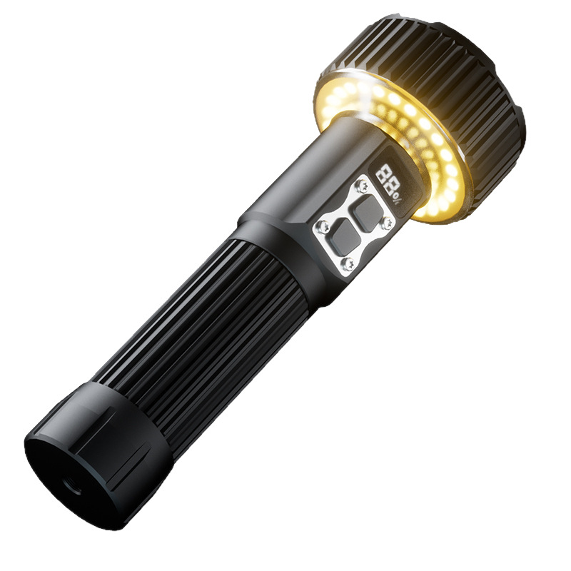 Pailide Cross-border 2025 New model of high-intensity flashlight with multiple lights, 8+1 side lights, COB outdoor source factory support for customization Item Picture