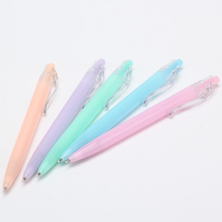 Jelly Pie Ballpoint Pen 573F Student Press 0.5MM plastic Ballpoint pen wholesale factory direct supply 60 pieces per box details Picture