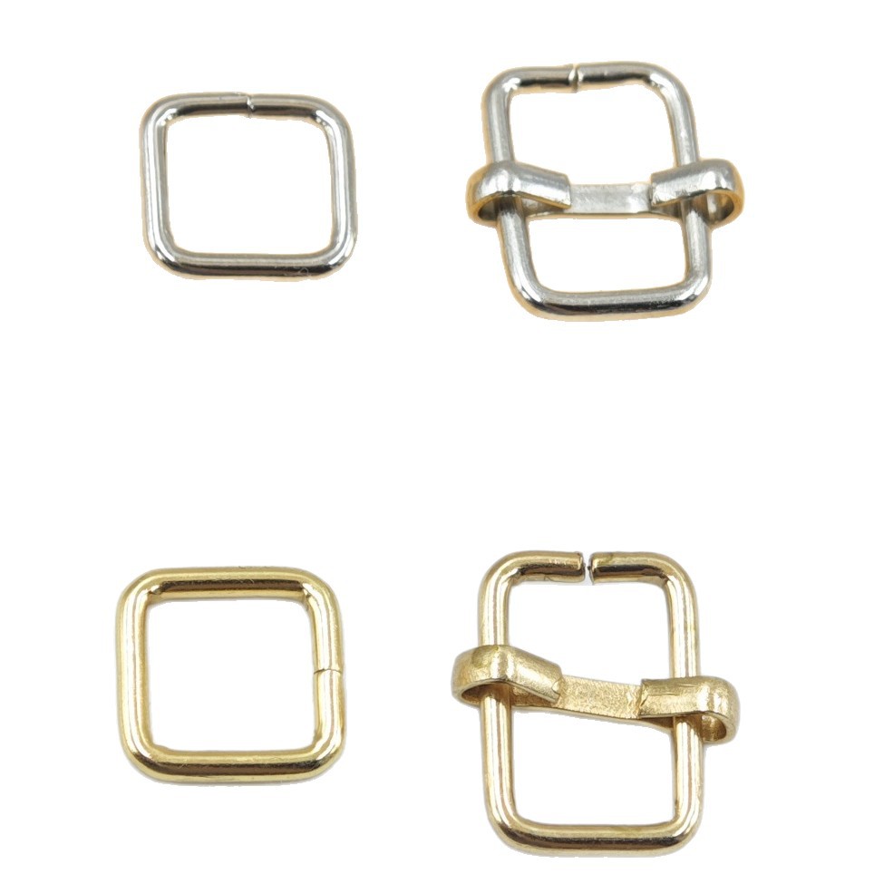 DIY bag hardware accessories, Japanese character buckle, square backpack strap, adjustable metal thickened handbag buckle, pull core buckle Item Picture