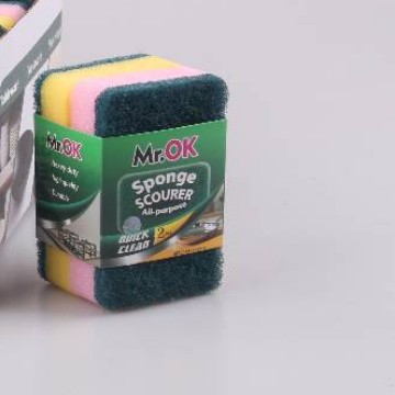 Mr.OK factory direct supply sponge scouring pads, double-sided cleaning sponges, kitchen cleaning sponges, dishwashing sponges, pot scrubbing sponges Application Scenario