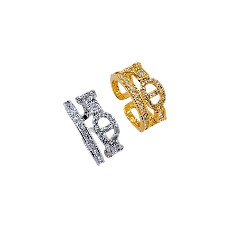 ذلك أن خواتم الخنازير الأوروبي والأمريكي عبر الحدود مصممة باستخدام خواتم الزكون Item Picture