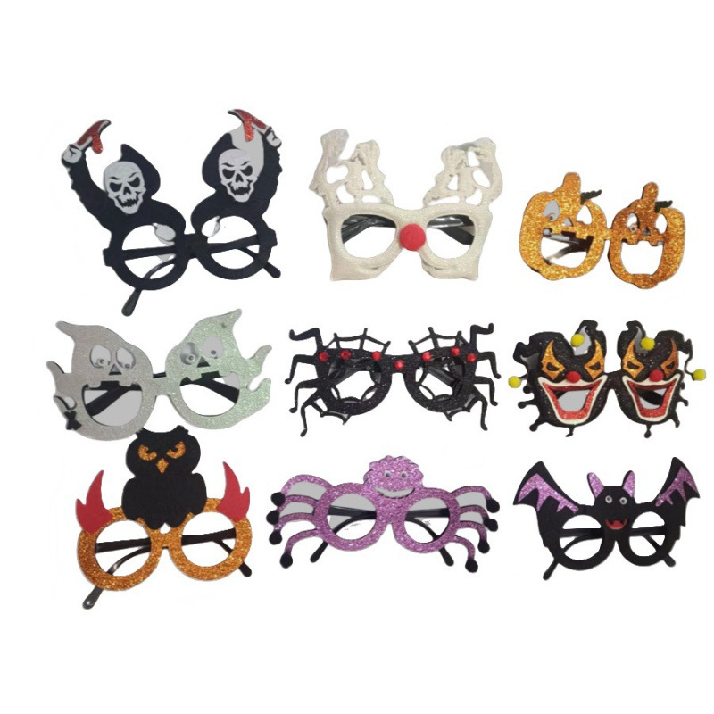 05年新款亚马逊万圣节装饰眼镜主题派对化妆舞会创意恐怖骷髅幽