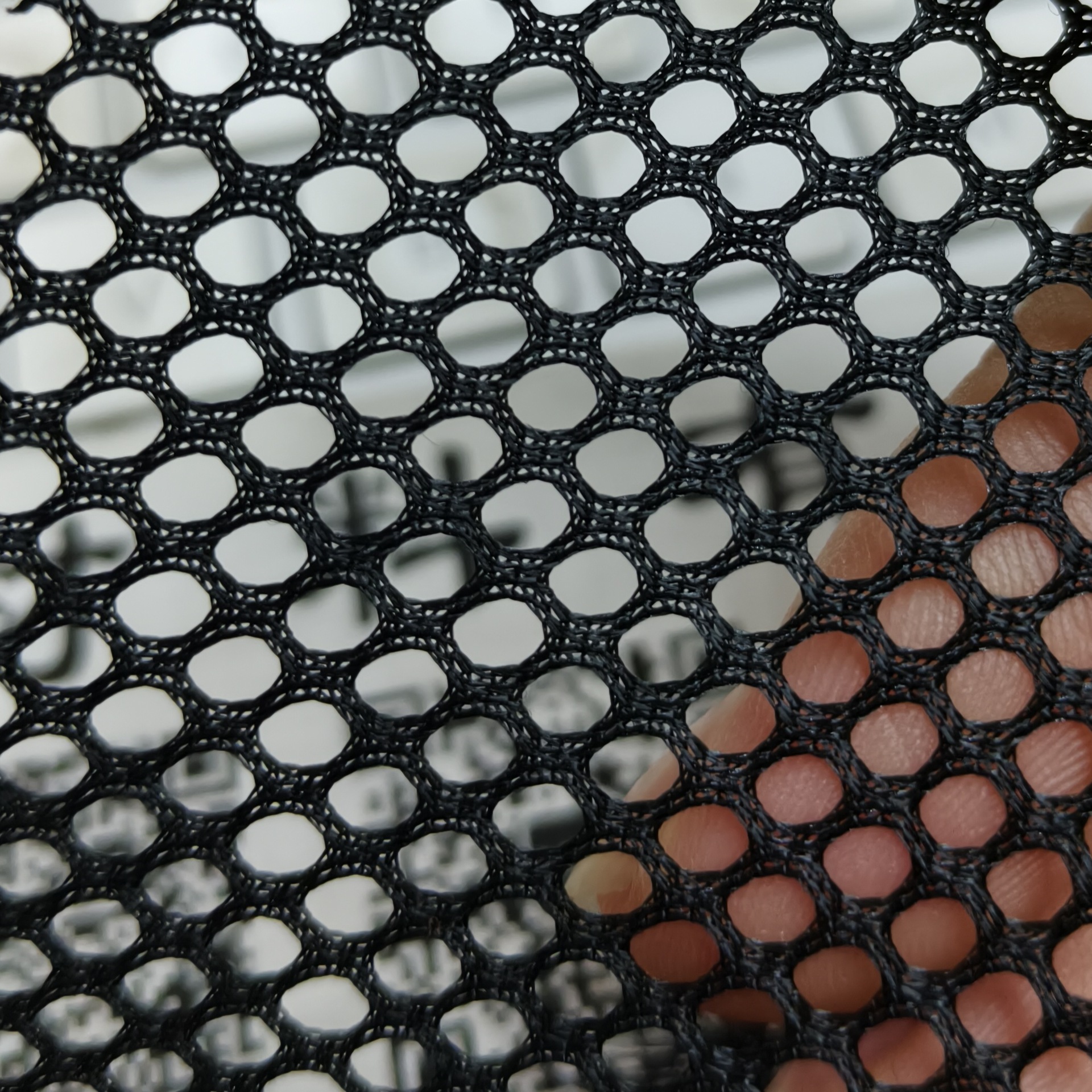 Polyester mesh fabric, mesh fabric, small bead mesh fabric, bag net bag, handbag, laundry bag, stroller net bag, auxiliary material fabric, Daye bag material Specification image