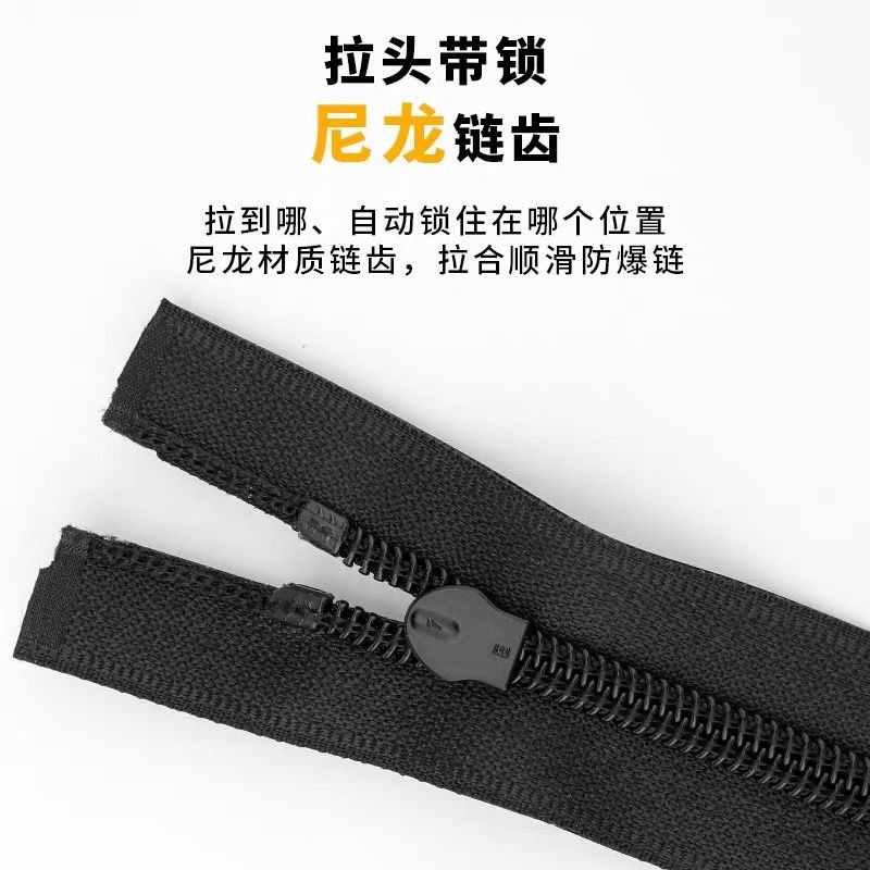 No. 5 nylon waterproof zipper, waterproof single opening, PU super quality material zipper, single opening, outerwear available in stock Application Scenario