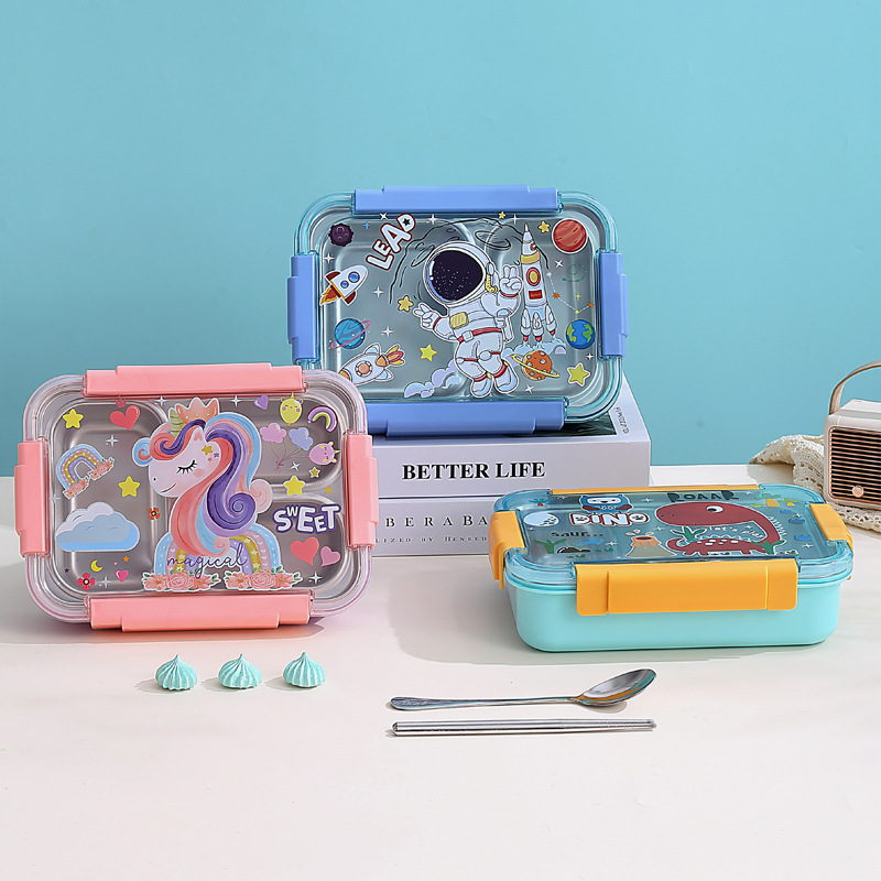 Student lunch boxes, stainless steel insulated lunch boxes, special compartments for delivering meals, sealed lunch boxes for office workers Specification image
