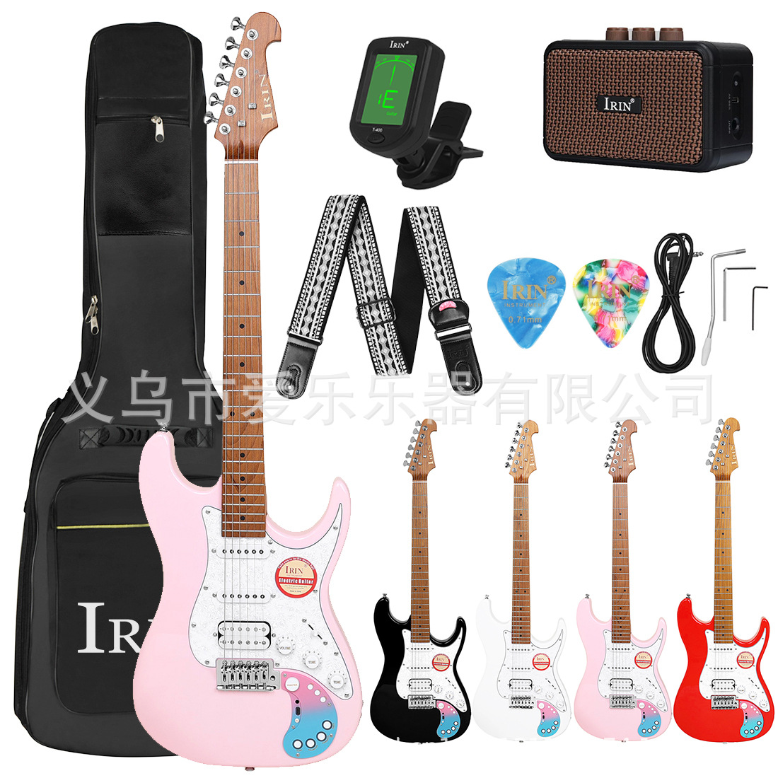IRIN智能便携电吉他内置效果器电吉他蓝牙耳机自带静音练习吉他厂