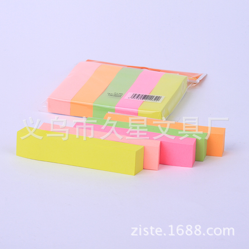 Jiuxing Stationery 5-color practical office set, N stickers, 100 pages each color mixed color notice sticker, marked and paginated Specification image