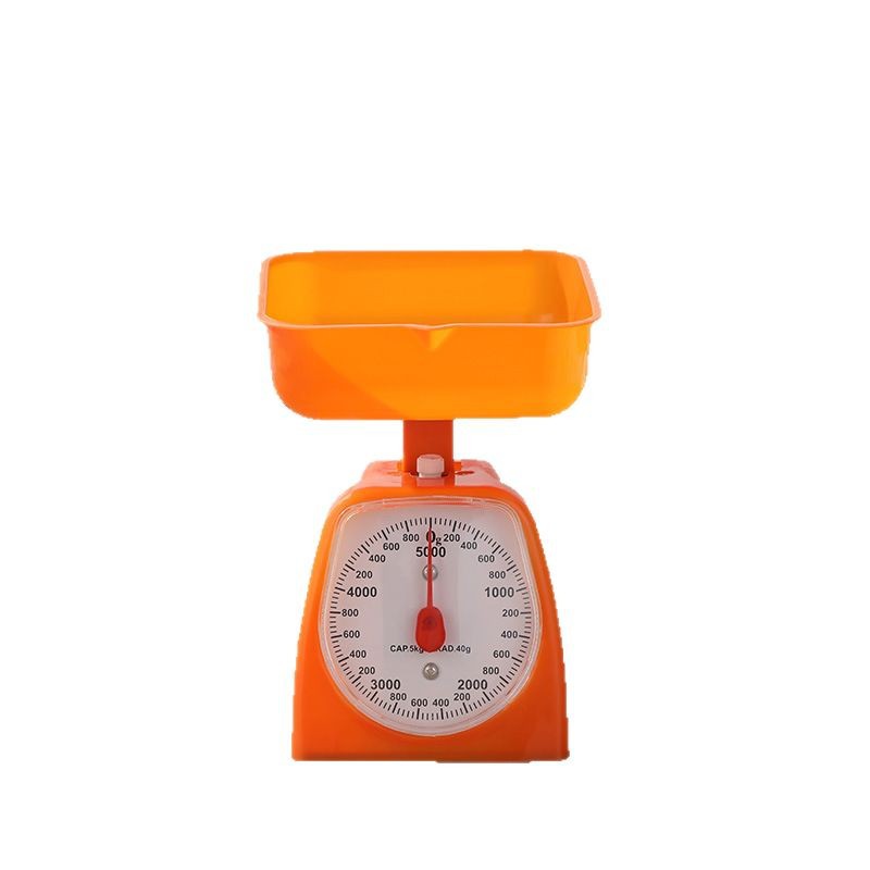 Mechanical small square kitchen spring food scale, household scale, plastic dial scale, fruit tray scale, household pointer spring scale Item Picture