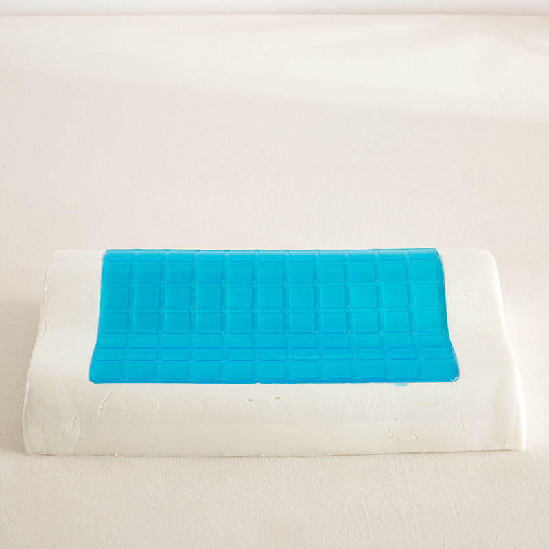 Gel memory pillow, summer cool silicone pillow, single-person gel slow rebound memory foam pillow, wavy pillow core Application Scenario