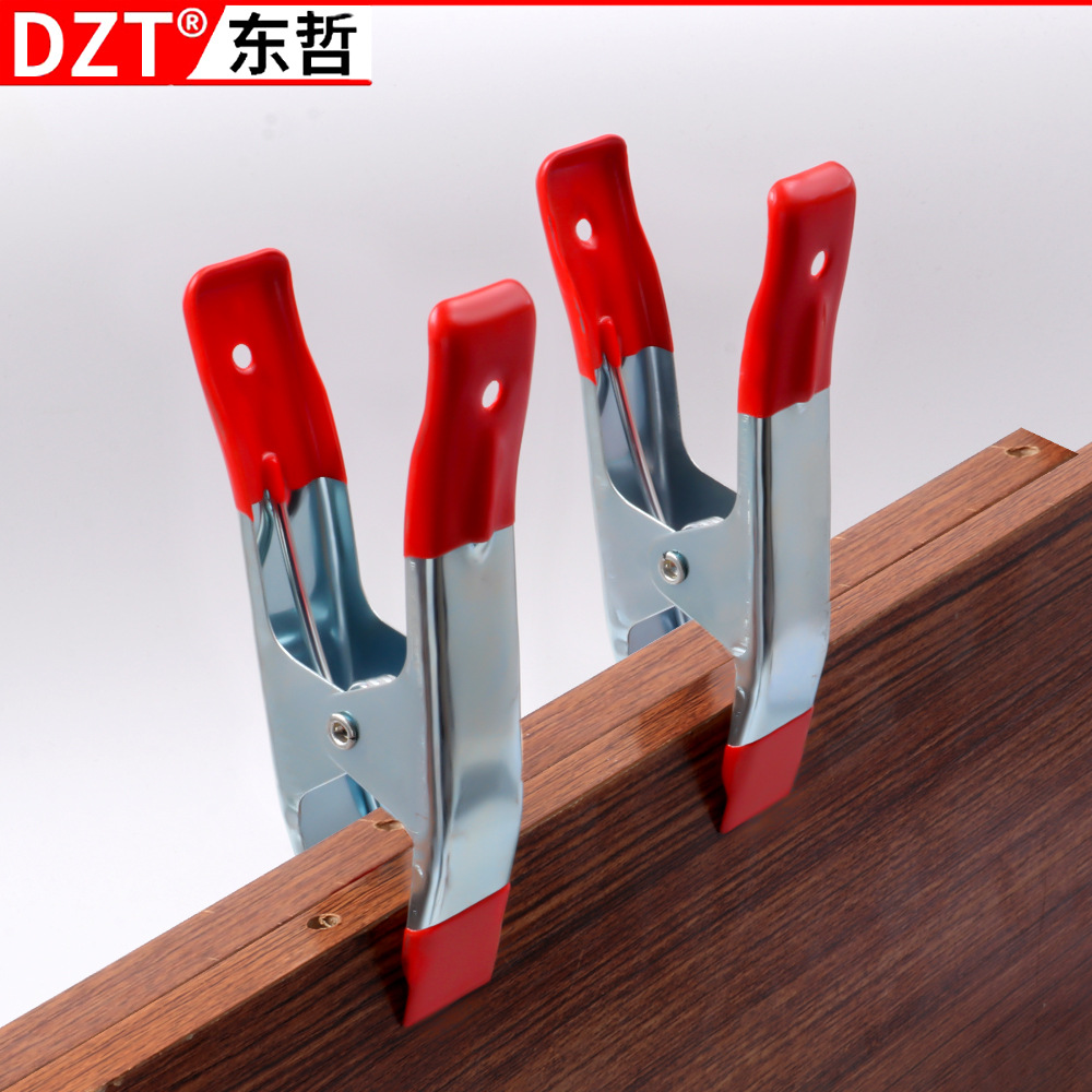 Multi-purpose iron sheet clamp, spring tent, crocodile clamp, 2-inch / 4-inch / 6-inch pointed-mouth type multi-functional woodworking A clamp details Picture