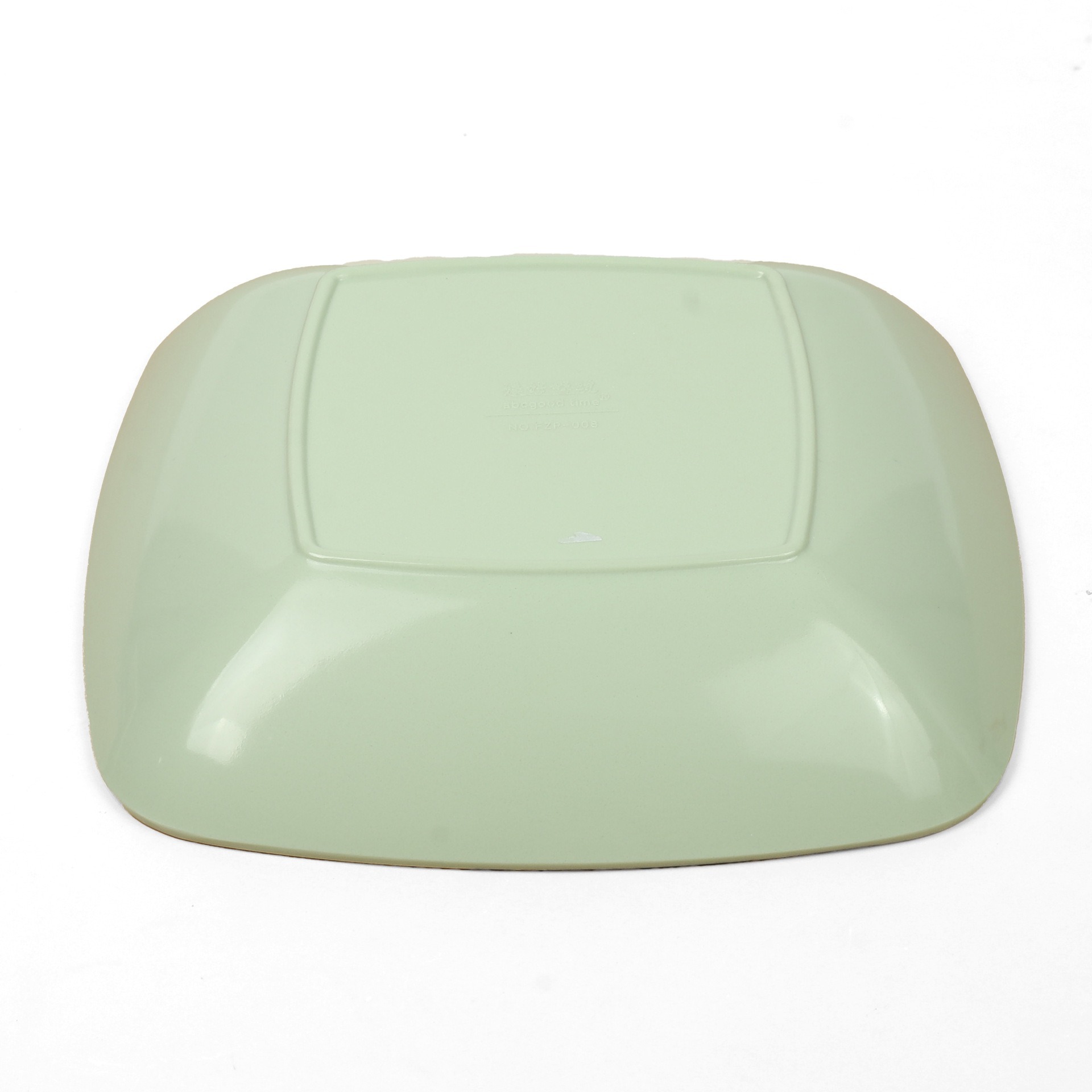 Green wave plate melamine tableware for foreign trade, square deep plate dinner plate, cross-border bestseller, commercial durable square plate Specification image
