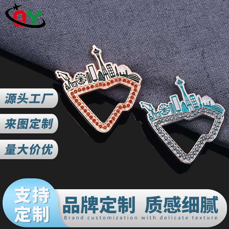 Customized metal company brooches, badges, name plates, MEDALS, class emblems, school emblems, enamel badges details Picture