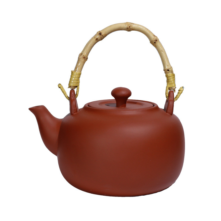 Special offer: Large-capacity purple clay kettle, Gongfu tea set, charcoal stove kettle, household and outdoor handle kettle, suitable for boiling teapots Item Picture