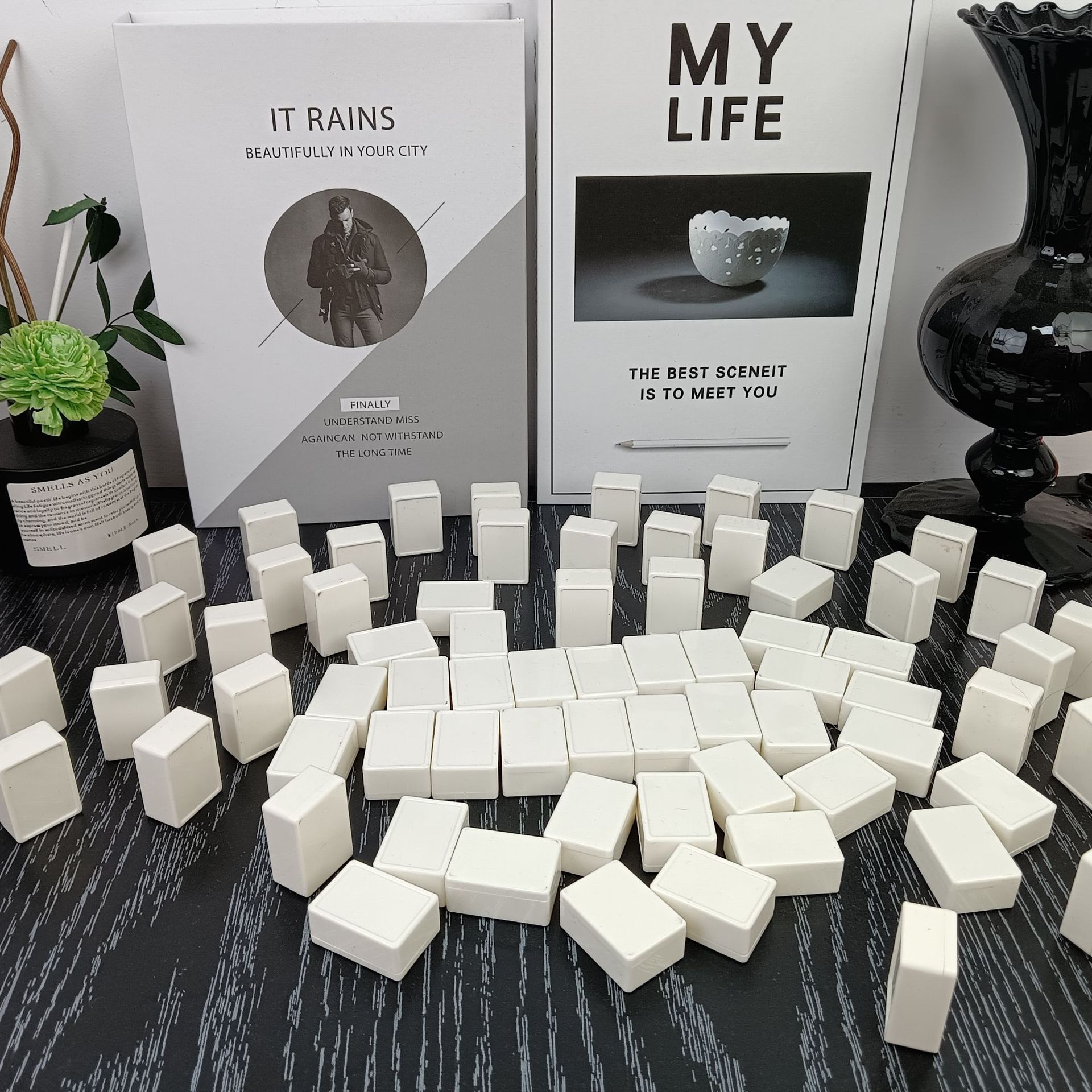 You Can Order Diy Board Games, Square White Chess Pieces, Acrylic Game Mahjong Accessories, Children's Toys, Educational And Fun details Picture