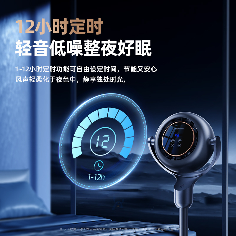 空气循环扇办公静音语音摇头落地扇家用遥控电风扇宿舍台立式风扇产品图