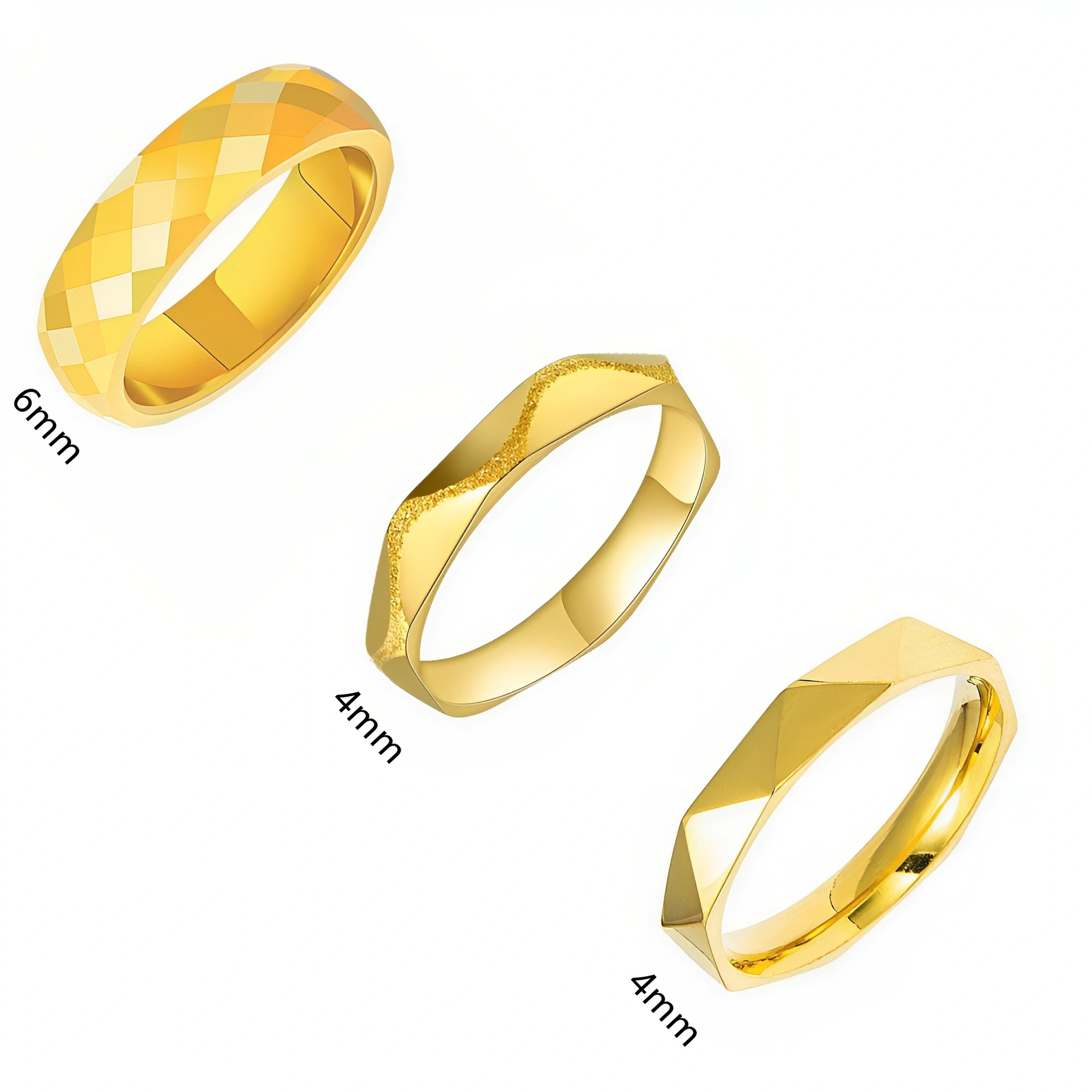Wholesale of new cross-border women's set rings with a simple InS-style cut surface and geometric multi-faceted accessories Application Scenario