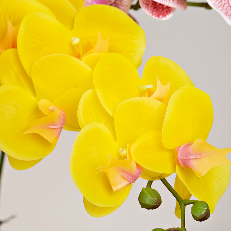 9-head Phalaenopsis artificial flower, hand-felt film artificial flower, Nordic table decoration, wedding floral art wholesale Application Scenario