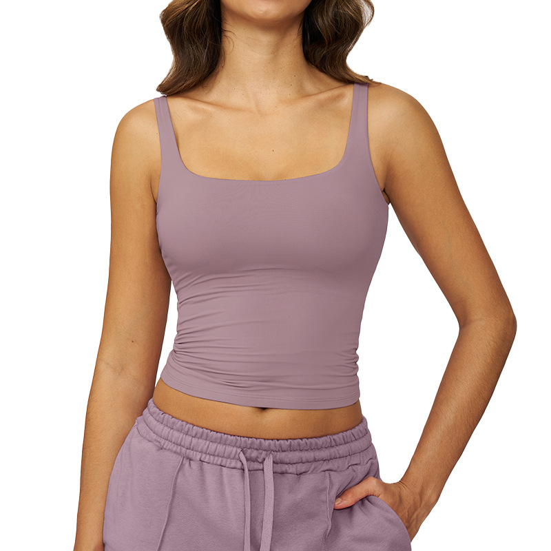 European and American tight-fitting yoga sports vest, quick-drying fitness wear, versatile outerwear, running back beauty sports underwear 8933 full figure