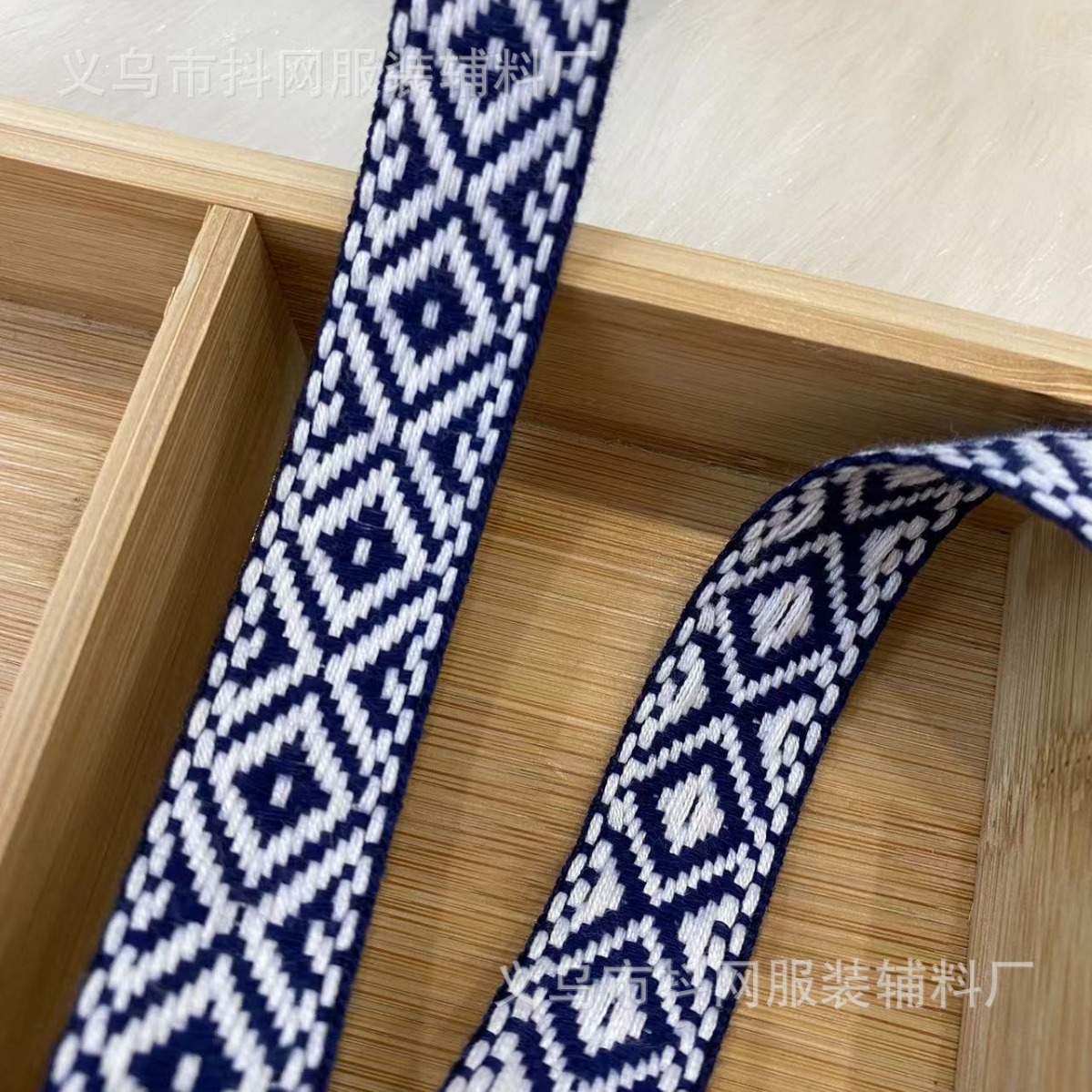 2.3cm pure cotton diamond-shaped striped fashionable handcrafted DIY bow webbing performance costume accessories home textile weaving Application Scenario