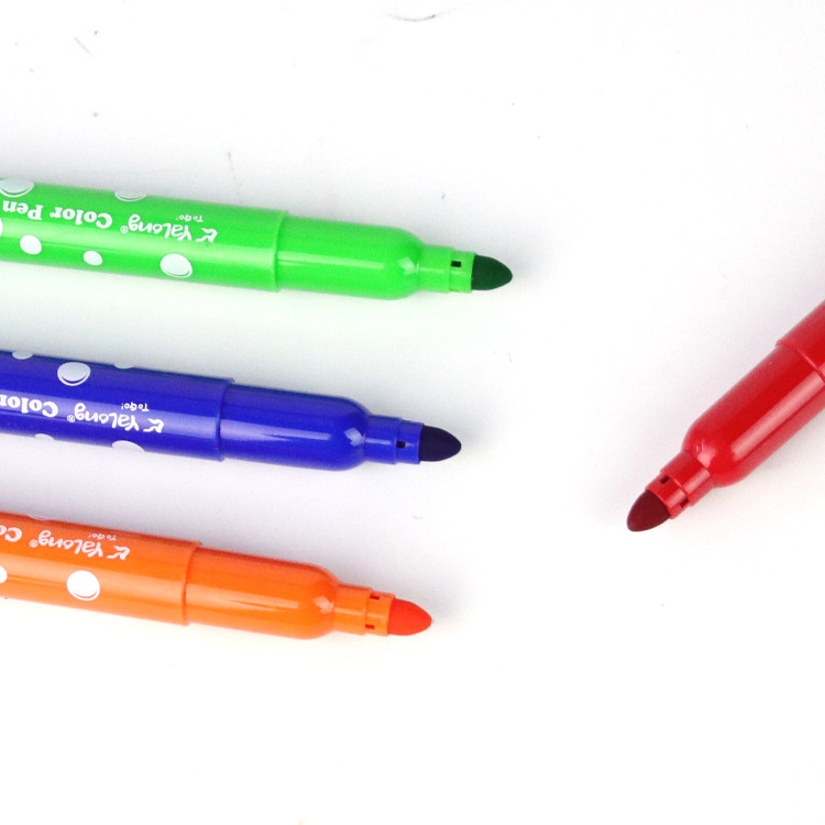 Yalong Cross-border 6/12 high-quality student art supplies in color, including colored pens, cartoon colors, and giant watercolor pen paintings Specification image