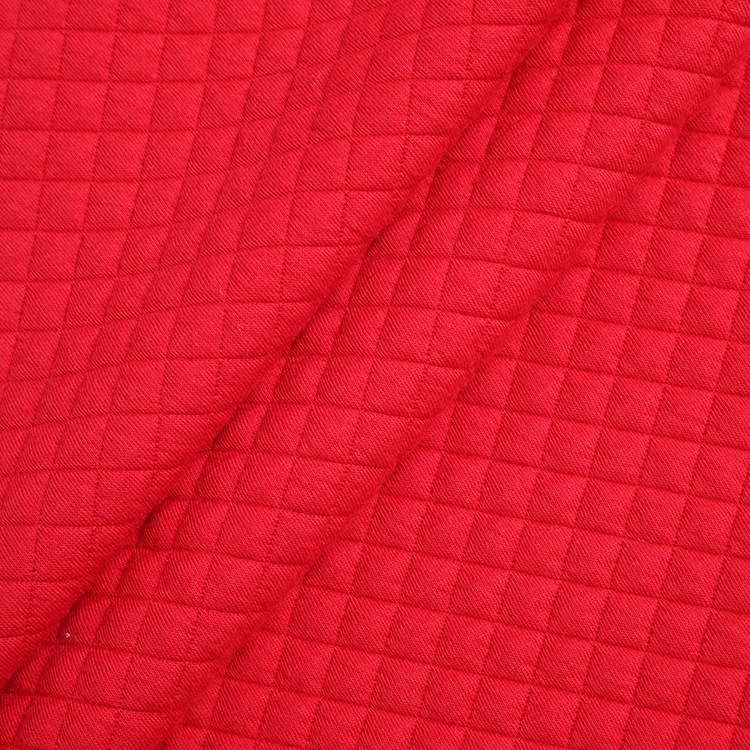 现货320g针织菱形提花空气层TR弹力记忆枕家居服家纺提花面料细节图