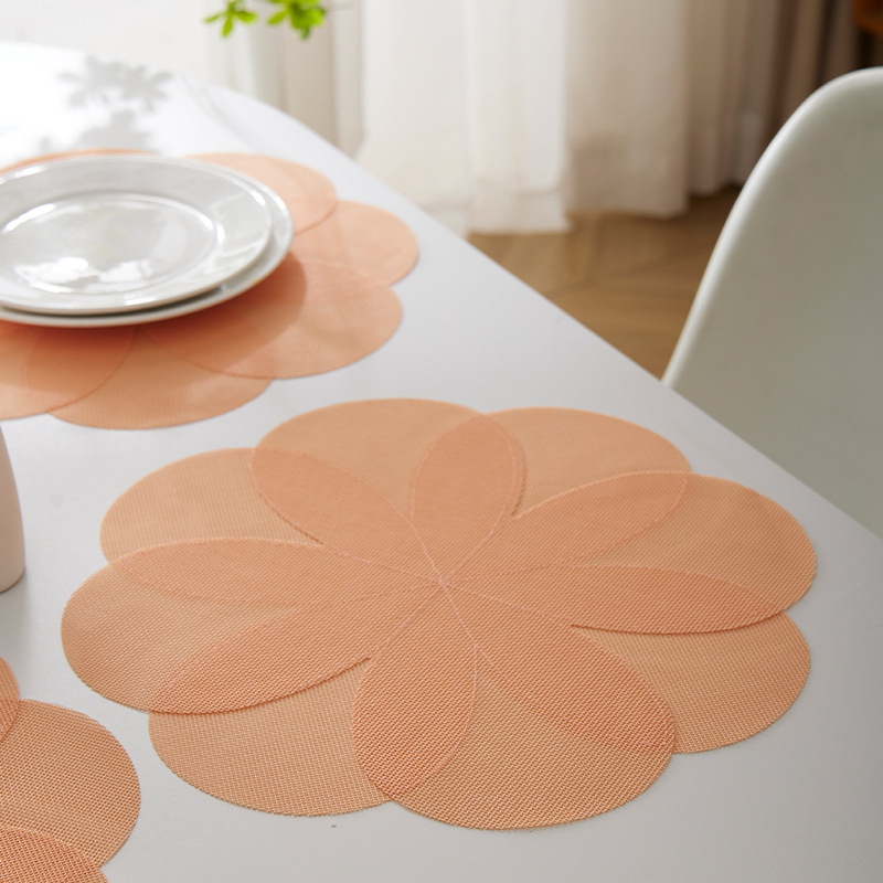 Petal Teslin sewing heat insulation pad, dining table mat, heat-resistant plate, scald bowl, cup mat, pot mat Petal Teslin sewing heat insulation pad, dining table mat, heat-resistant plate, scald bowl, cup mat, pot mat