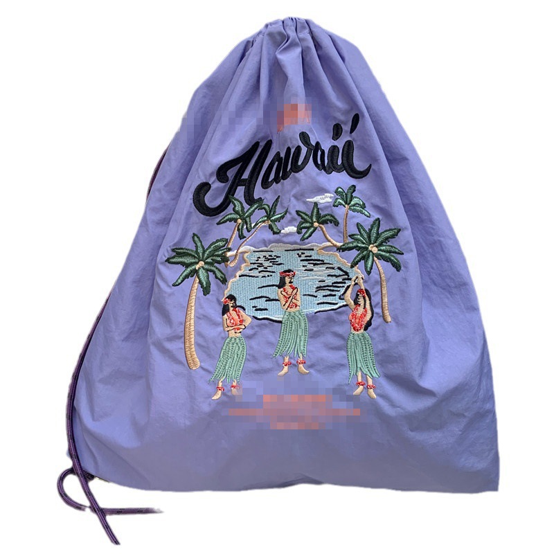Estilo japonés moda mochila linda dibujos animados eco-friendly extractor cordón bordado de gran capacidad casual bolsa de estudiante tendencia de la calle Item Picture