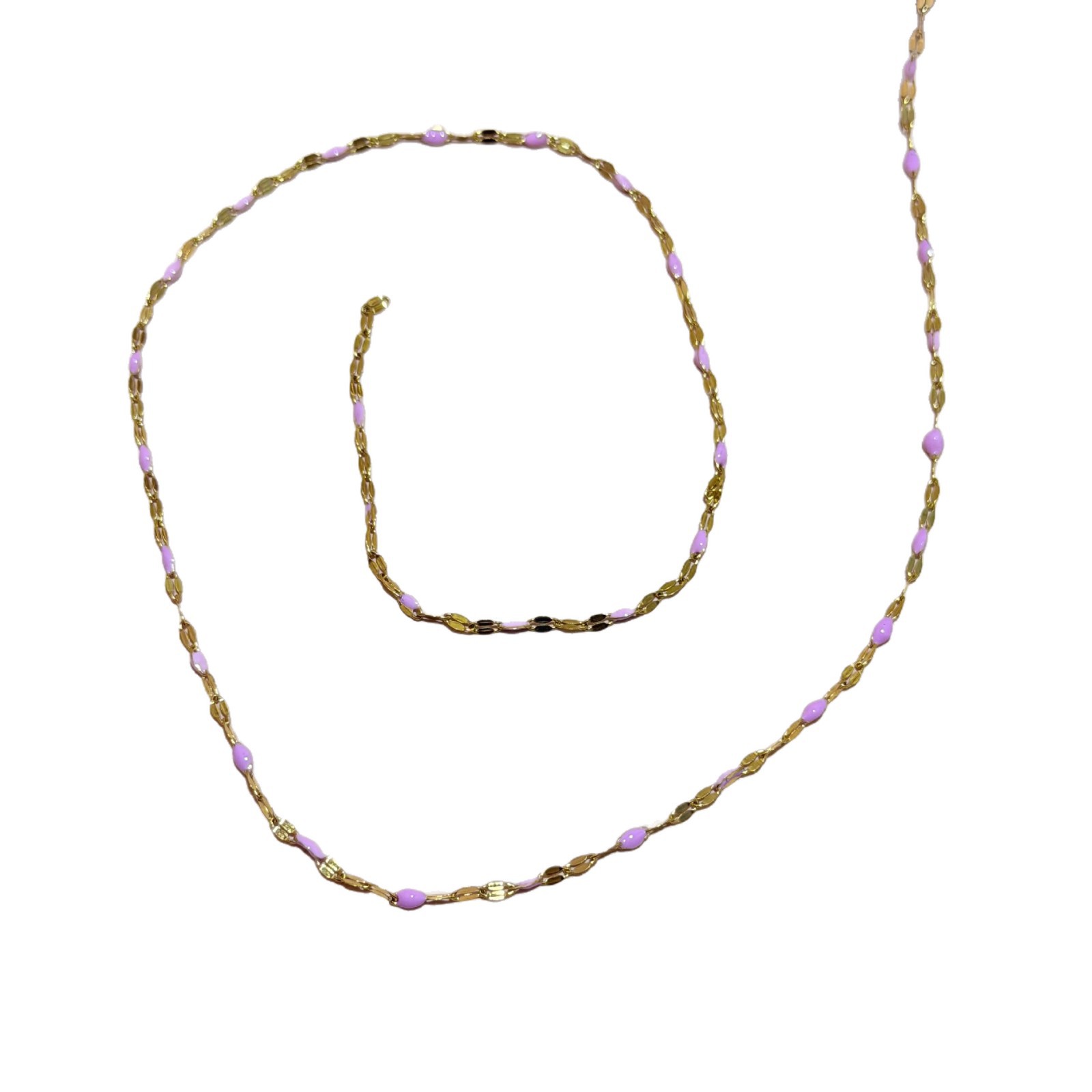 New golden fine chain handcrafted bracelet necklace earrings accessory diy semi-finished decorative chain jewelry Item Picture