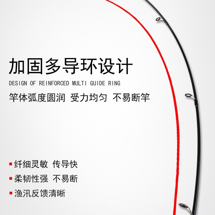 Lure fishing rod M adjustment lure fishing rod wholesale water drop wheel spinning wheel lure fishing rod black long-range casting fishing rod, universal fishing rod Application Scenario