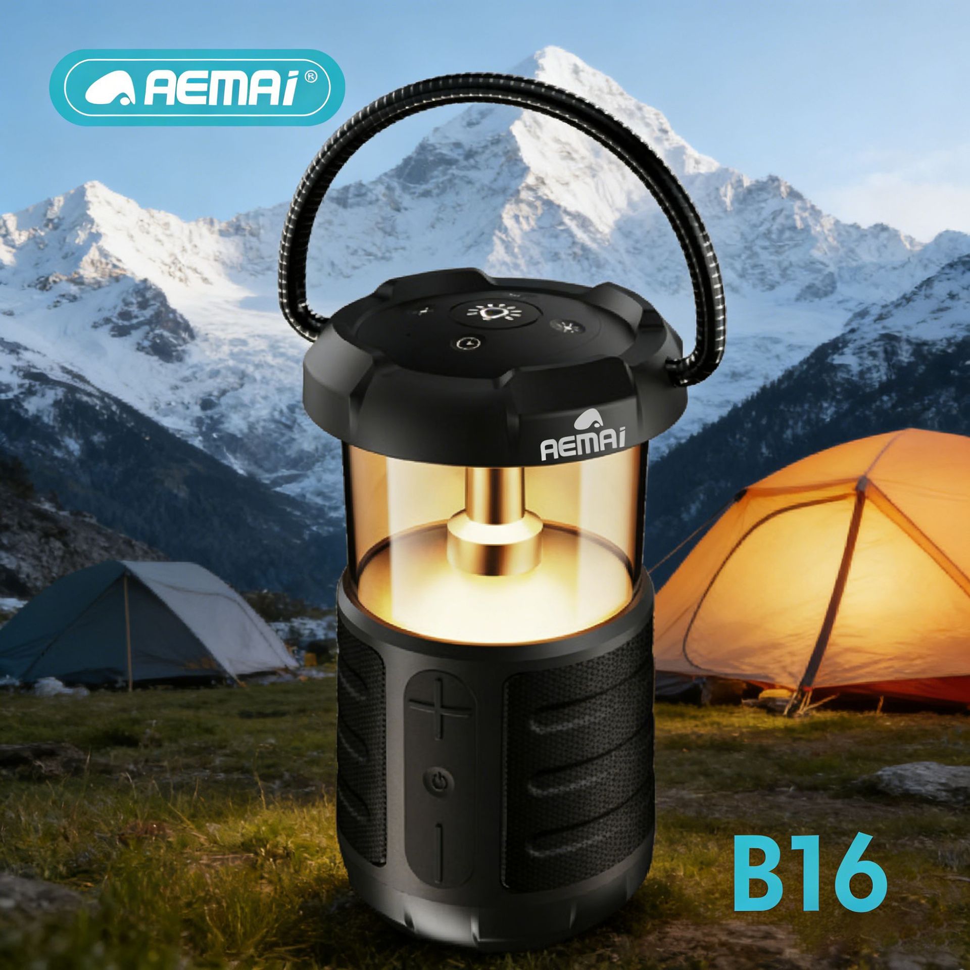 AEMAi bluetooth audio B16 subwoofer speaker altavoz de luz de camping portátil al aire libre Specification image