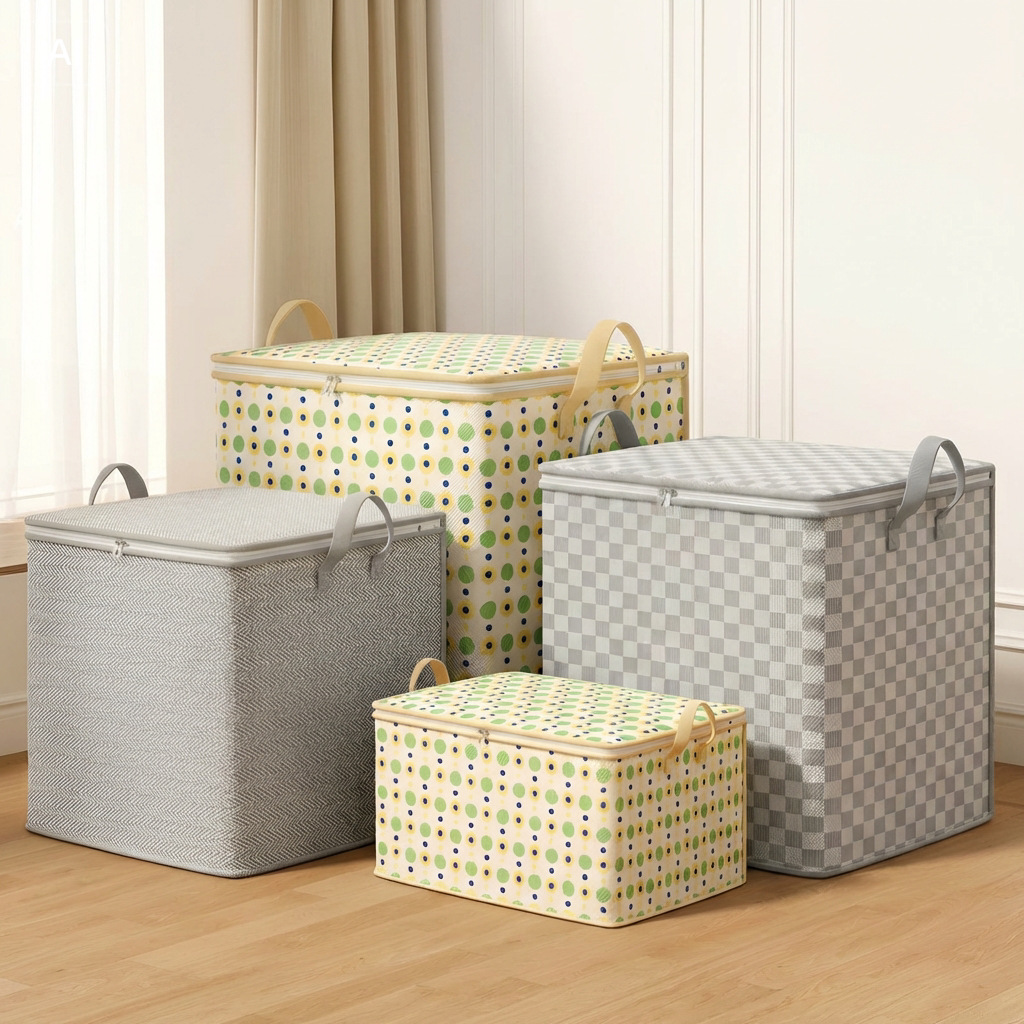 Colcha ropa hogar bolsa de almacenamiento dormitorio plegable dormitorio miscelánea organizar bolsa bolsa de embalaje de mudanza no tejido