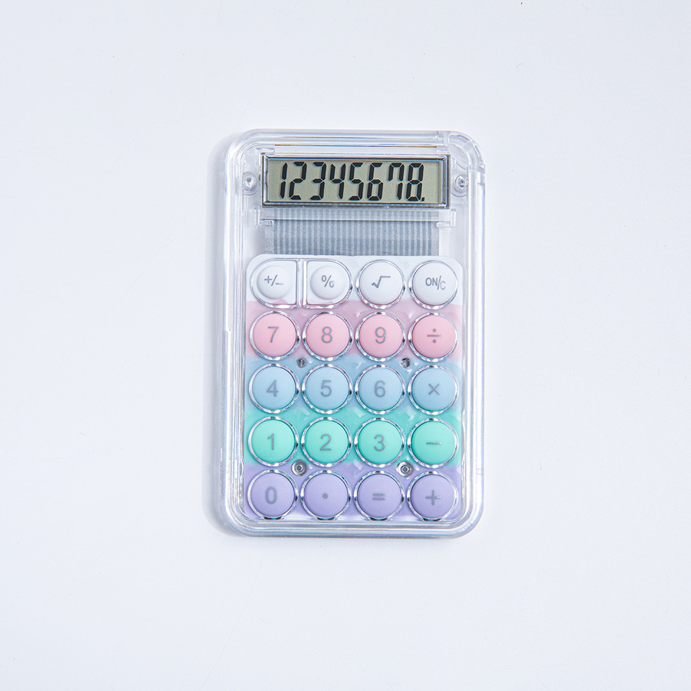 Cross-border mini Calculator, cute student-specific computer, high appearance level, small portable calculator, transparent Item Picture
