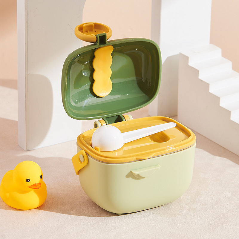 Baby milk powder box, portable hand-held for going out, large-capacity milk powder sealed storage box, complementary food box, rice powder box Specification image