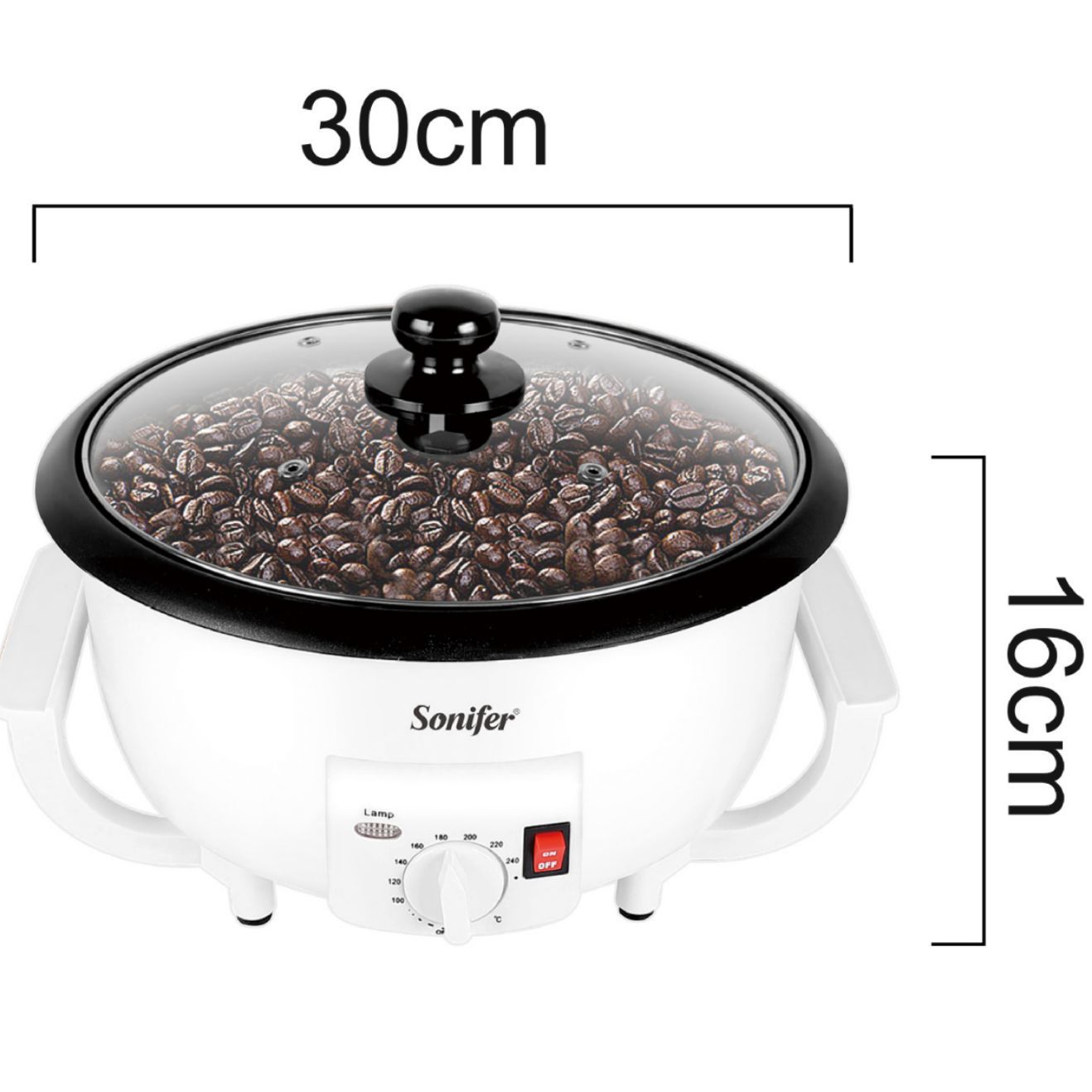 Sonifer Cross-border Small Household fully automatic coffee bean Dryer Coffeeroaster SF-3544 Specification image