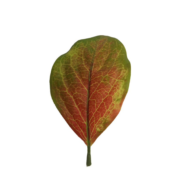仿真柿子树叶假树枝大型植物装饰叶子室内外彩色柿子叶工程用道具