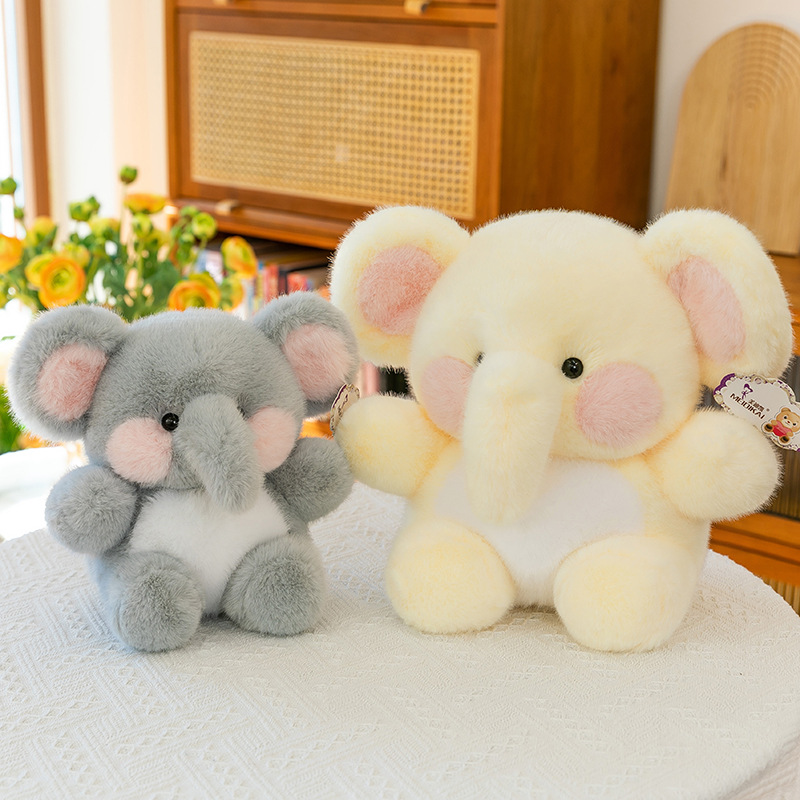 Authentic cute little Elephant plush toy, cute little elephant doll, soothing doll, a gift for girls and children details Picture