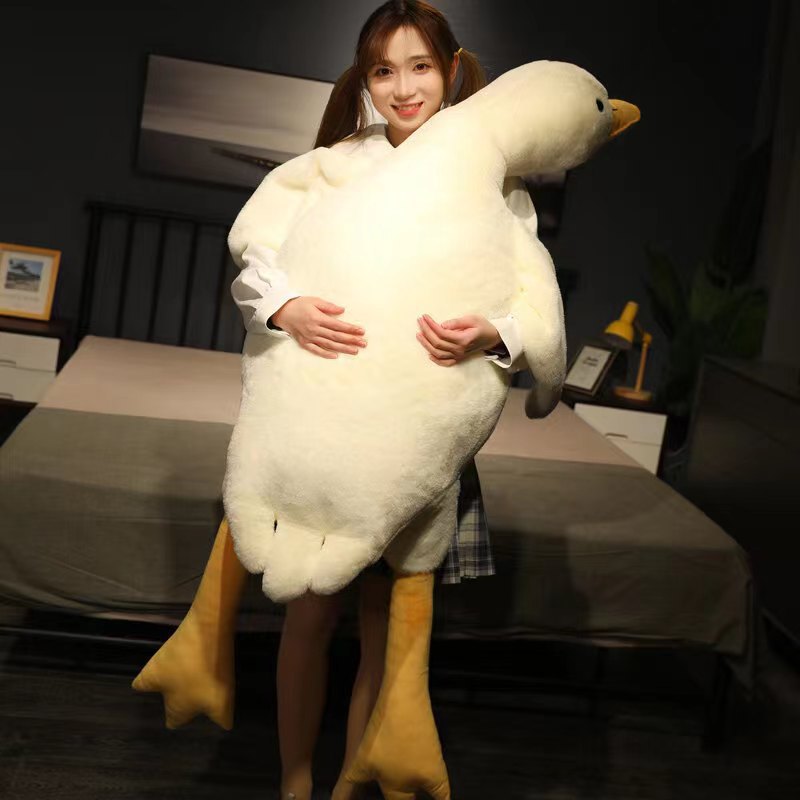 Wholesale of plush toys, popular white goose throw pillows, plush toys, dolls, gifts and cute pets Specification image